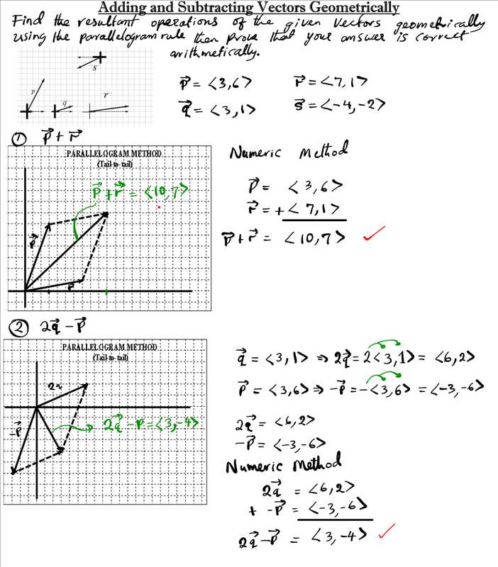 Precalculus Worksheets with Answers Pdf and Worksheet Vectors Pdf Kidz Activities