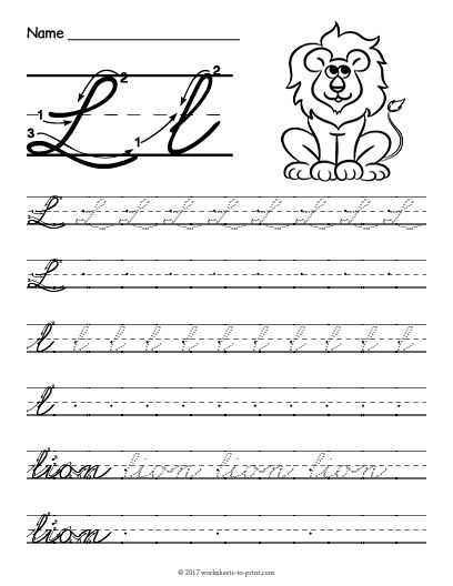 Preschool Letter L Worksheets or 27 Best Cursive Writing Worksheets Images On Pinterest