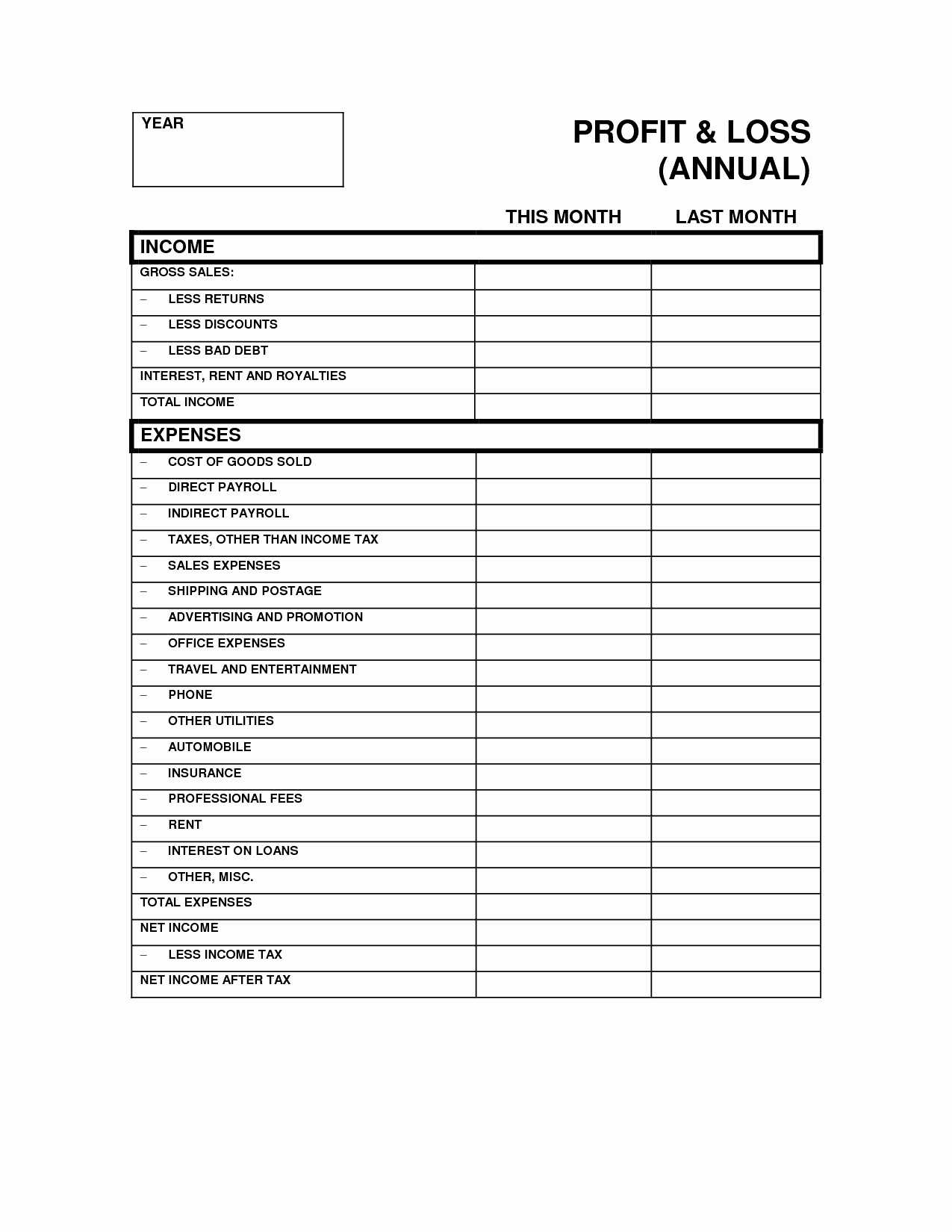 Profit and Loss Worksheet as Well as Business In E Worksheet Template Awesome Business Expense and In E