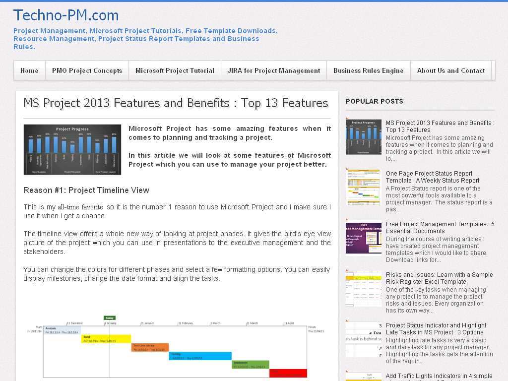 Project Management Worksheet with Ms Project 2013 Features and Benefits top 13 Features