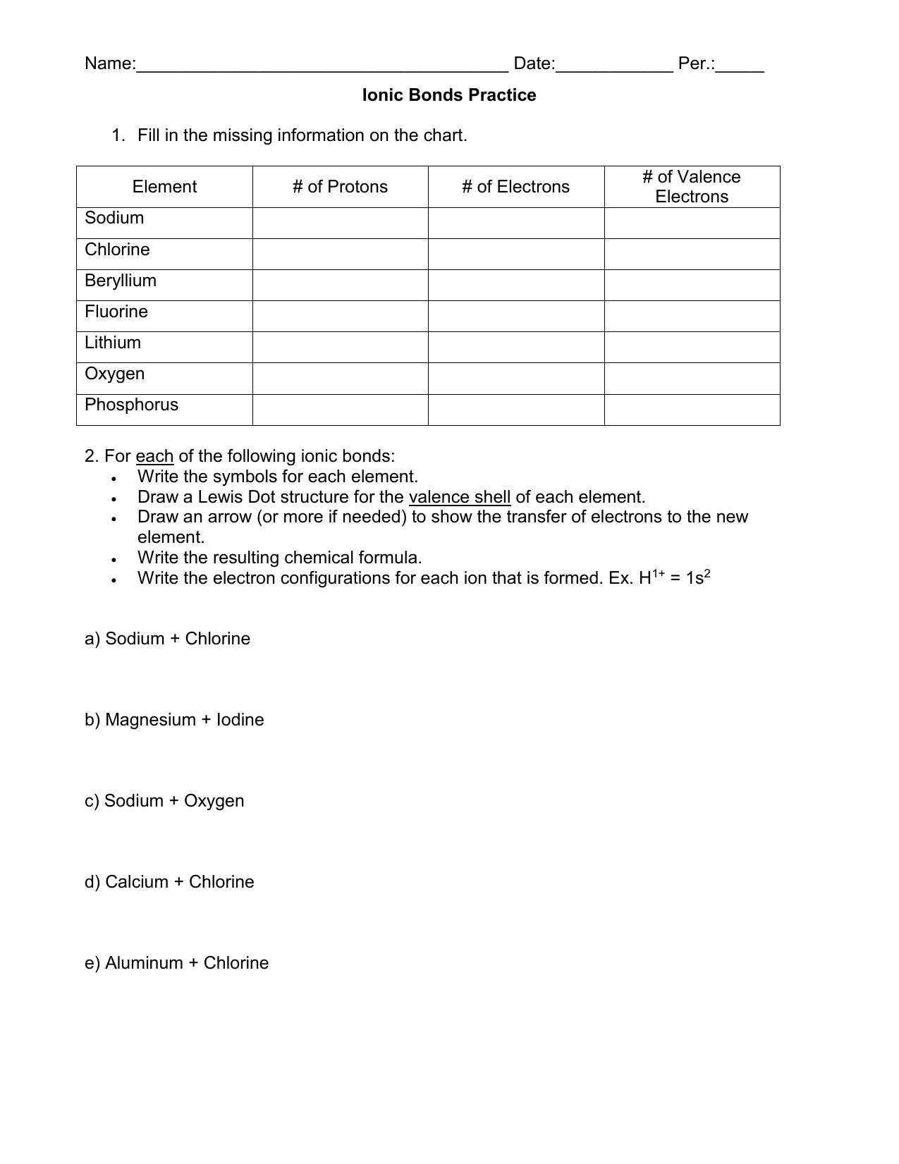 Protons Neutrons and Electrons Practice Worksheet Answer Key Also Lewis Structure Practice Worksheet & Bonding Worksheet 5 Lewis