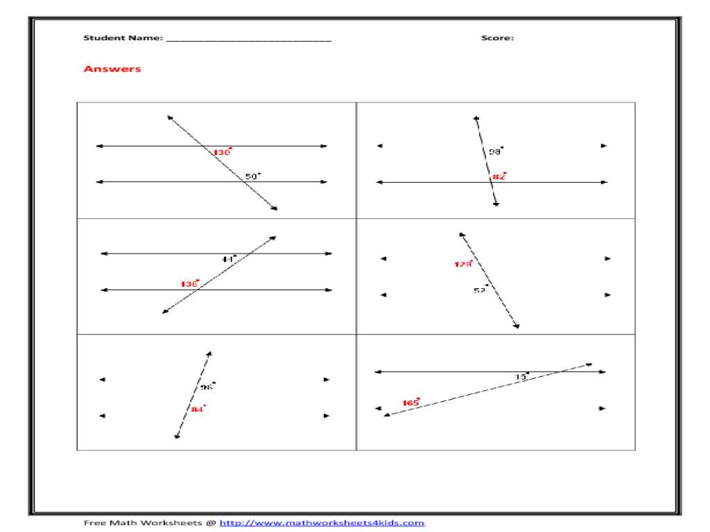 Proving Lines Parallel Worksheet Answers or Interior and Exterior Angles A Regular Polygon Worksheet