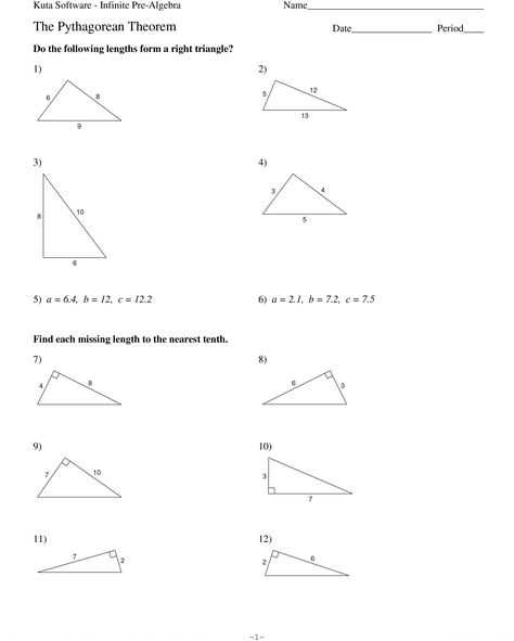 Pythagorean theorem Worksheet Answers with Pythagorean theorem Word Problems Worksheet Kuta the Best Worksheets