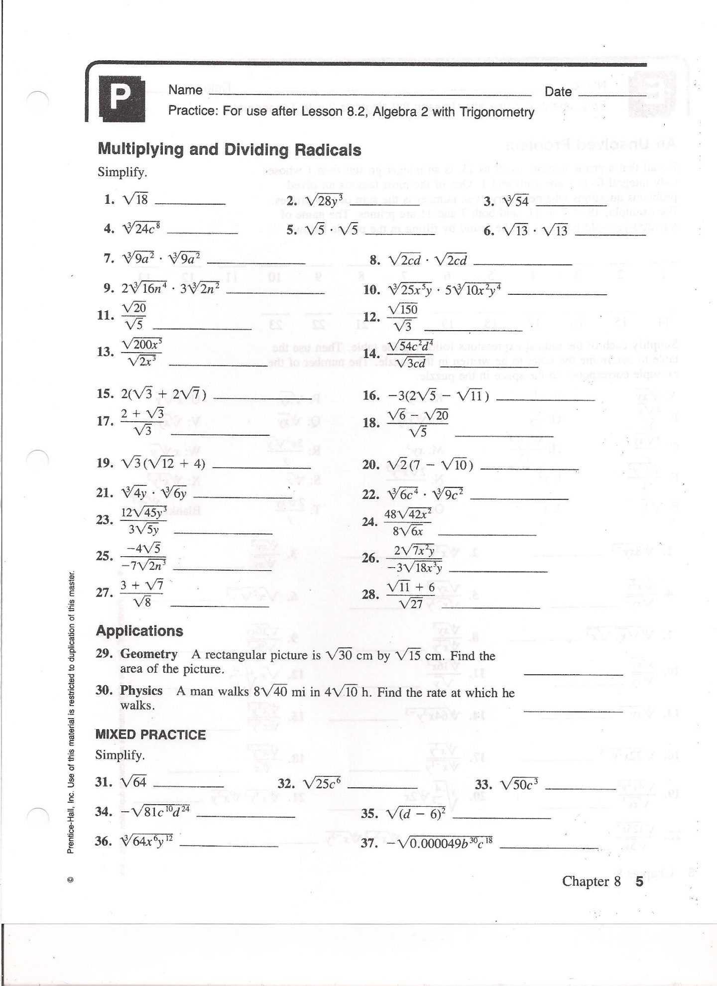 Radicals and Rational Exponents Worksheet Answers Along with Simplifying Rational Expressions Worksheet with Answers