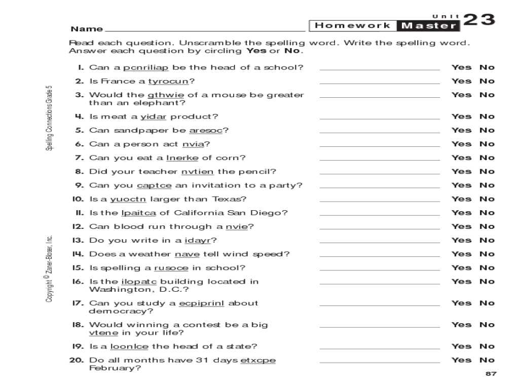 Reading Comprehension Worksheets 4th Grade and Sixth Grade Spelling Bee Words