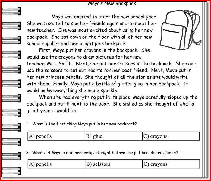 Reading Comprehension Worksheets 5th Grade Multiple Choice together with Reading Prehension Worksheets 2nd Grade 2nd Grade Reading