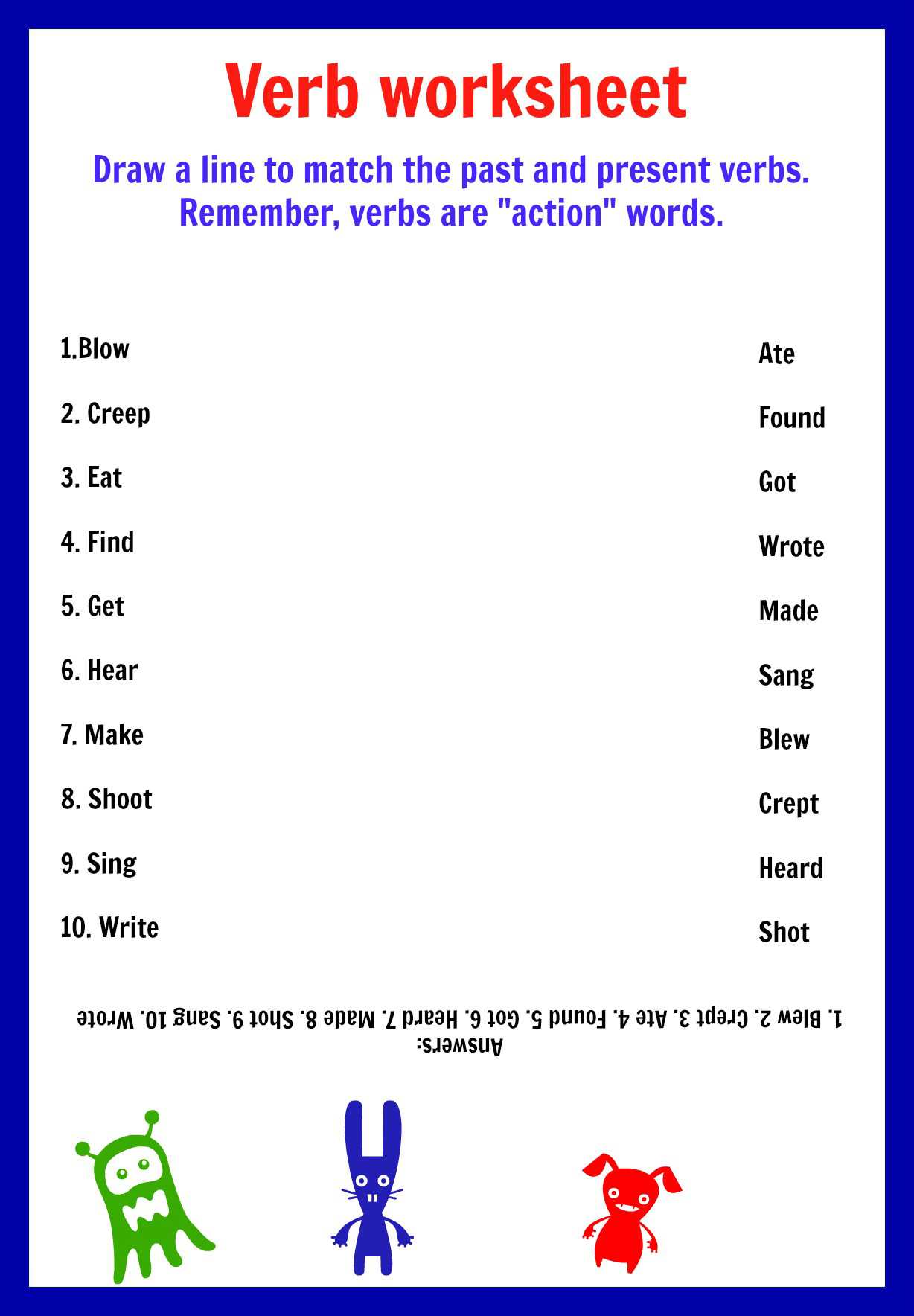 Regular Irregular Verbs Worksheet Along with Endearing Easy Worksheets Verb to Be with Verbs Printable Worksheets