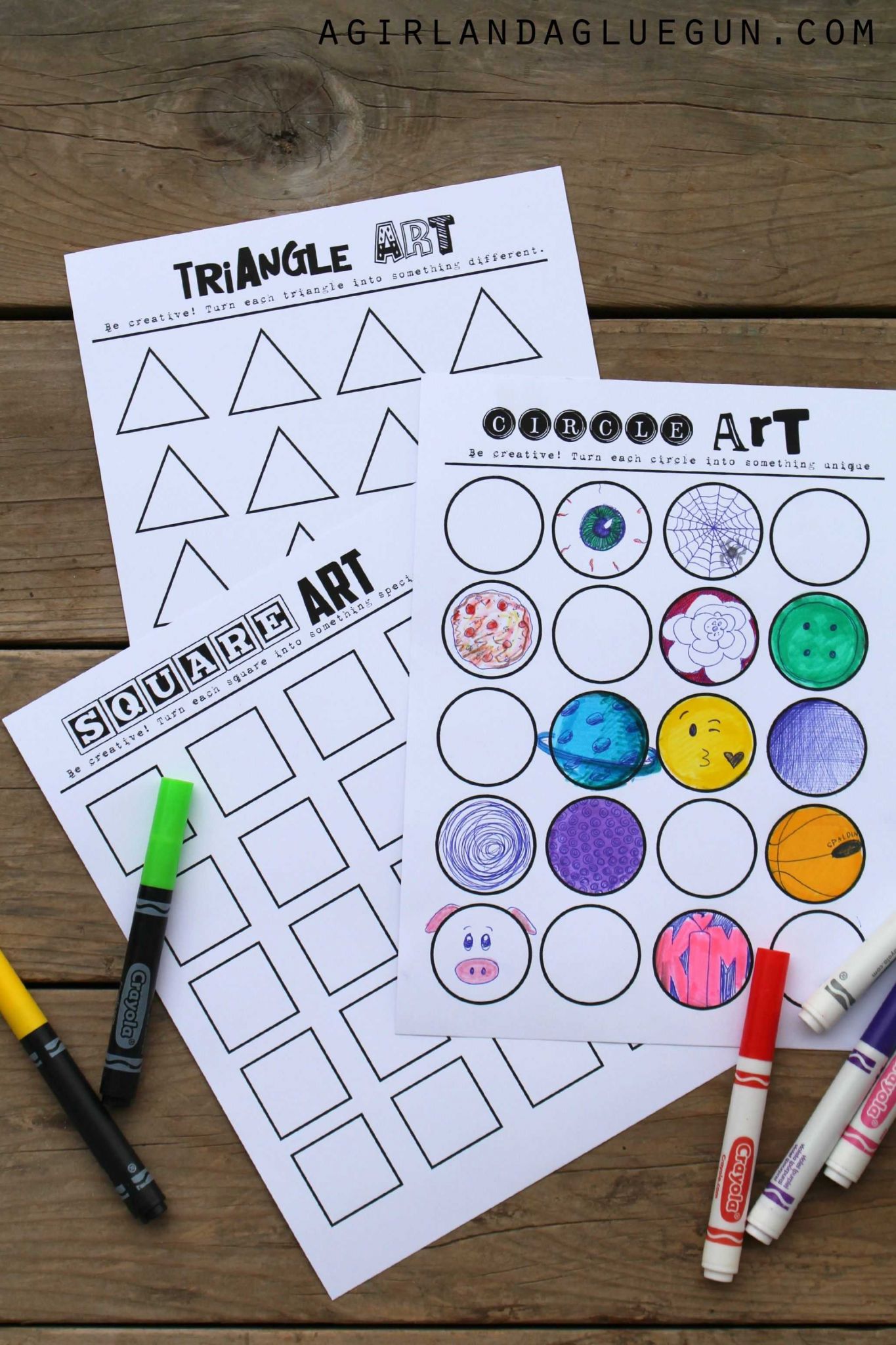 Reproducible Student Worksheet or Geometric Art Printable Let Your Kids Imaginations Run Wild