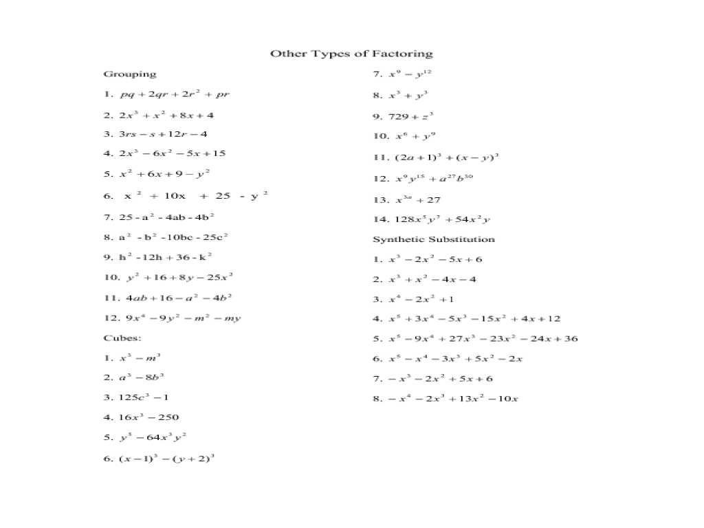 Rhombi and Squares Worksheet Answers as Well as Factoring by Grouping Worksheet Answers Image Collections