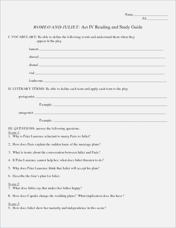 Romeo and Juliet Act 1 Vocabulary Worksheet Answers or Romeo and Juliet Worksheet Image Collections Worksheet Math for Kids