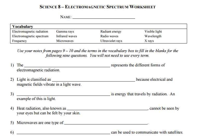 Science 8 Electromagnetic Spectrum Worksheet Answers with Worksheets Wallpapers 44 Best solving Systems Equations by