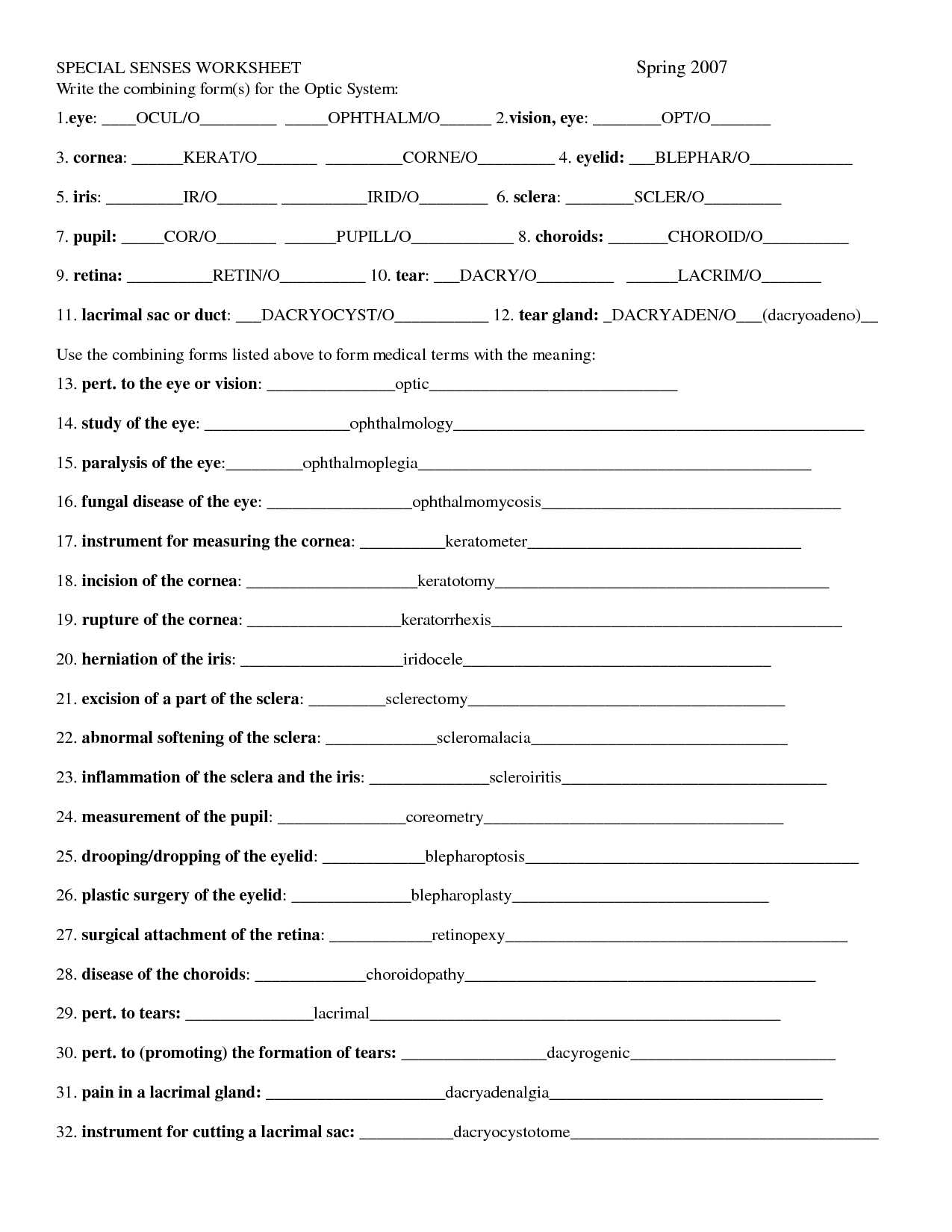 Science Instruments and Measurement Worksheet Answers and Gemütlich Anatomy and Physiology Chapter 8 Answers Ideen