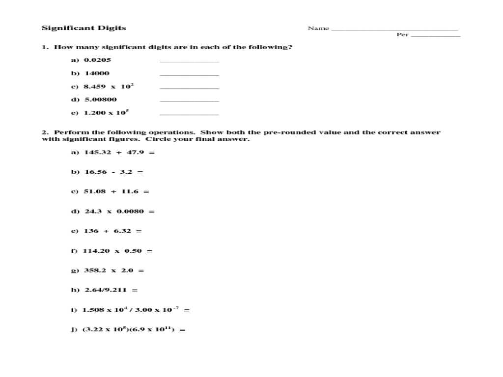 Scientific Inquiry Worksheet Answer Key as Well as Worksheets Significant Figure Worksheet Opossumsoft Worksh