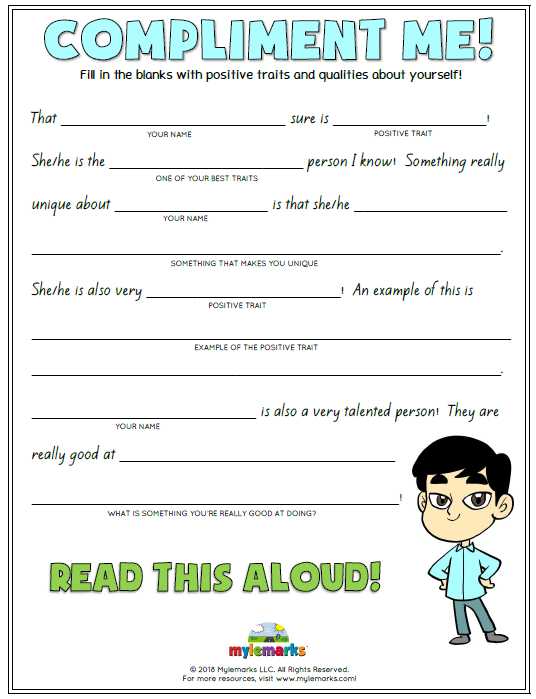 Self Awareness Worksheets for Adults with Self Esteem Worksheets