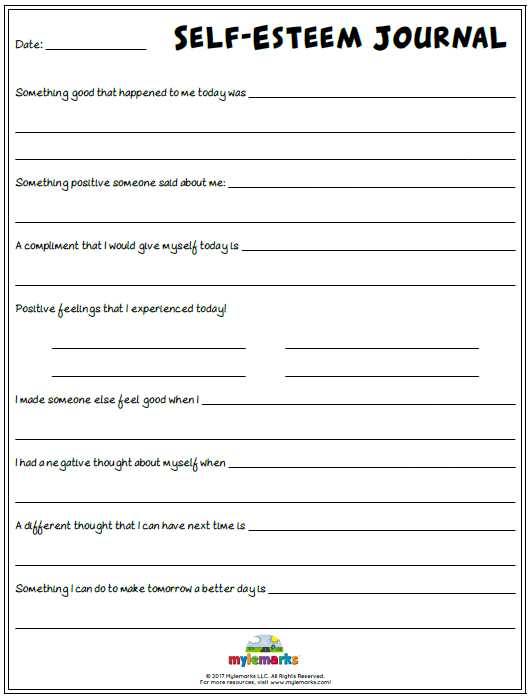 Self Esteem Worksheets for Elementary Students with Self Esteem Worksheets