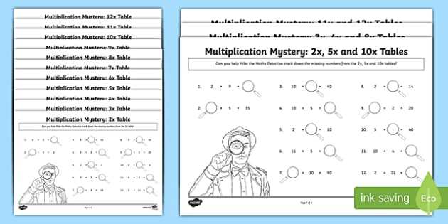 Sep Calculation Worksheet and Multiplication Tables Missing Numbers Worksheet Activity