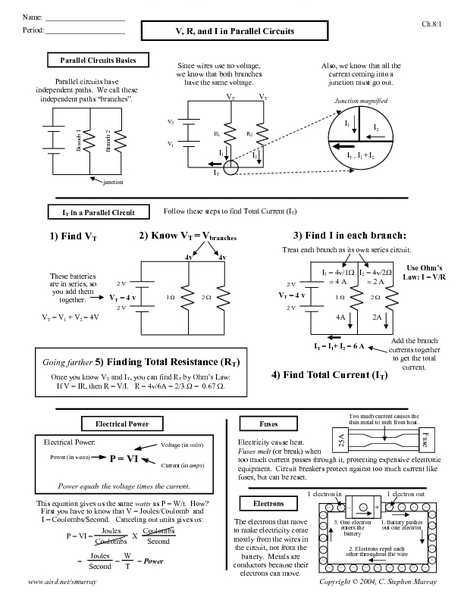 Series and Parallel Circuits Worksheet with Answers Also Write College Essay for Me