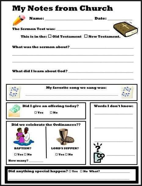 Sermon Preparation Worksheet or 19 Best Kids Sermon Notes Images On Pinterest