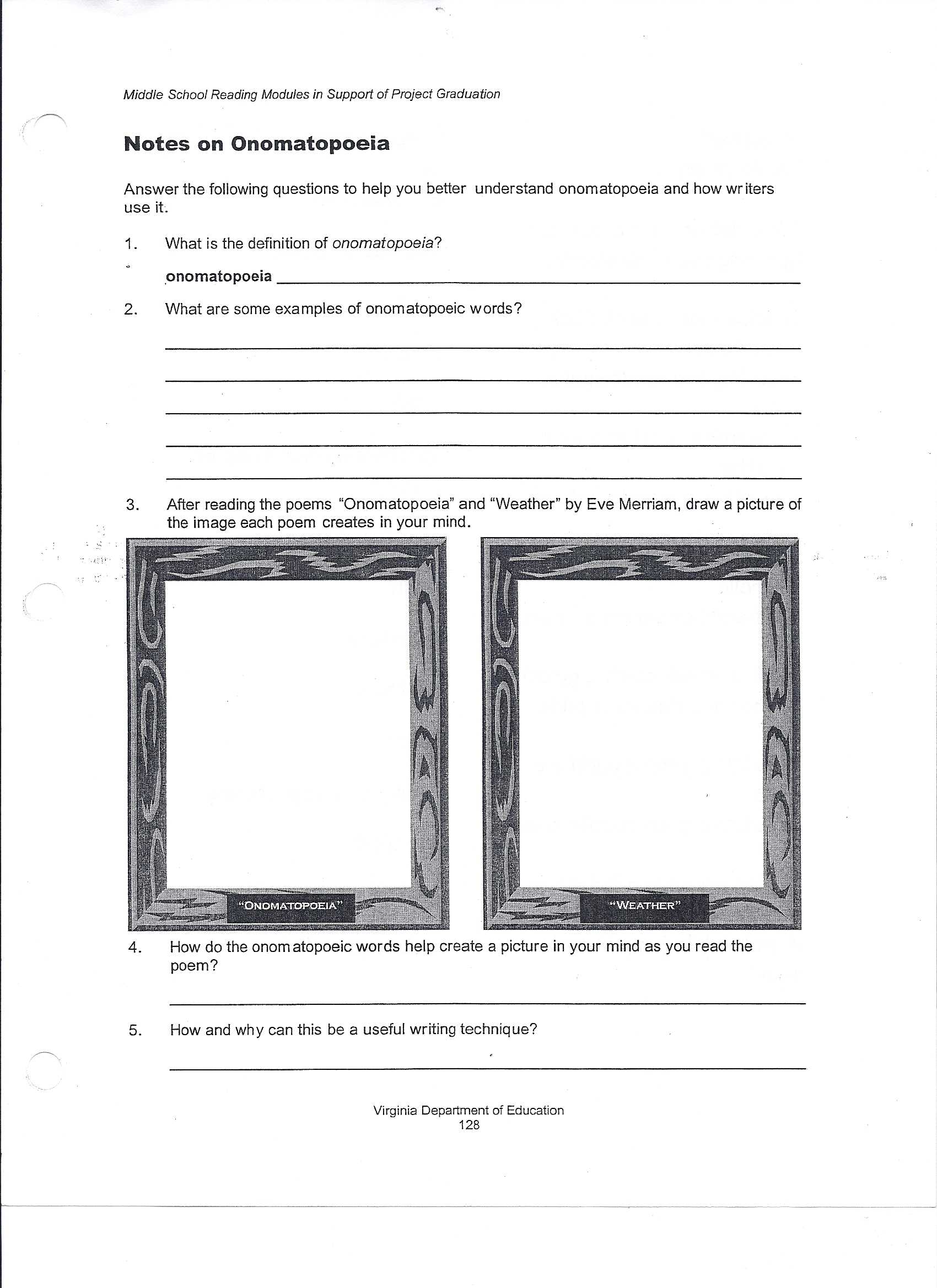 Seventh Grade English Worksheets with 7th Grade Drama Activities