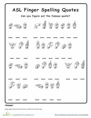 Sign Language Worksheets and 13 Best Sign Language Worksheets Images On Pinterest