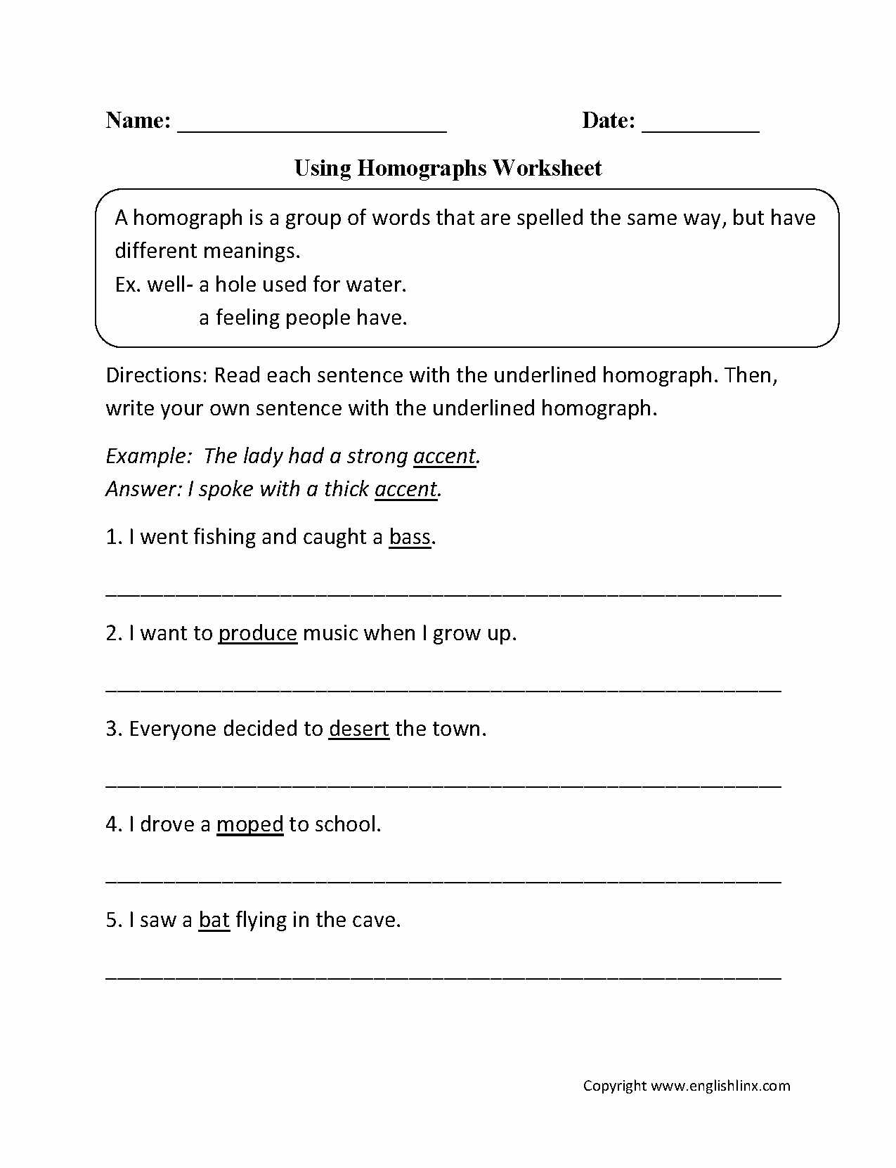 Simple Subject and Predicate Worksheets and 14 Beautiful Homonyms Worksheets