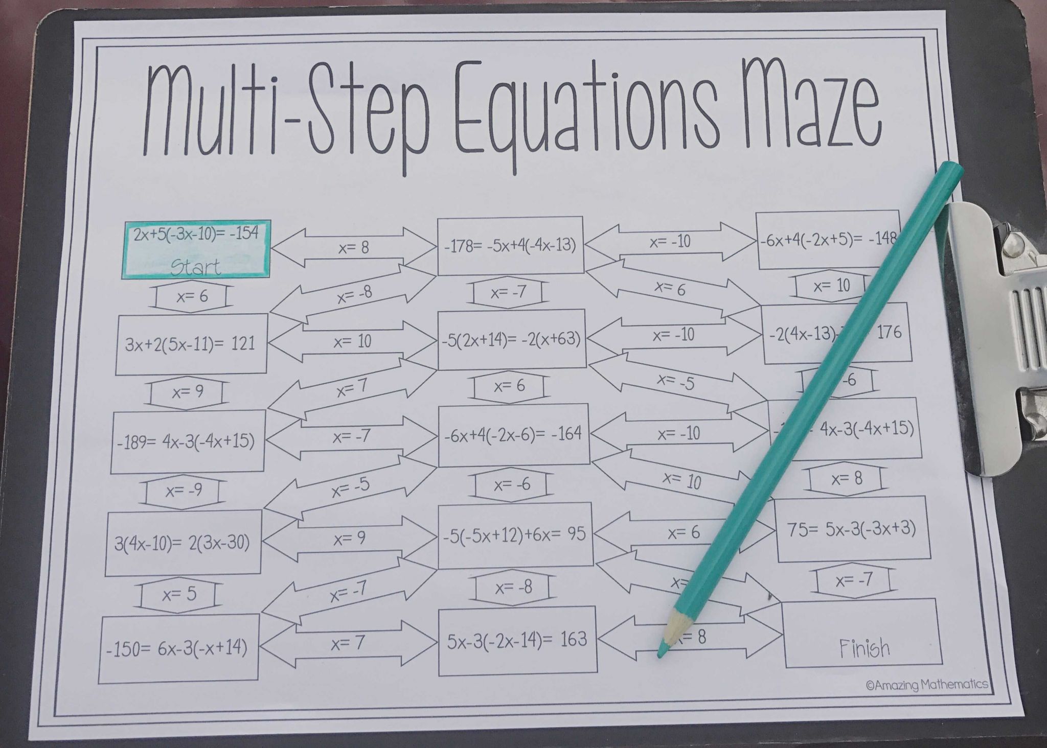 Solving Multi Step Equations Worksheet Answers with 1 Step Equations Worksheet Unique 75 Best solving Equations