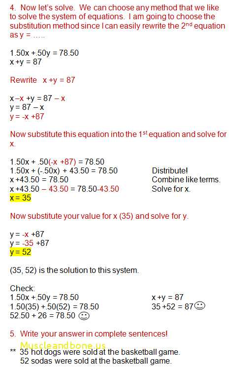 Solving Systems Of Equations by Substitution Word Problems Worksheet Also Systems Equations Word Problems Worksheets Choice Image