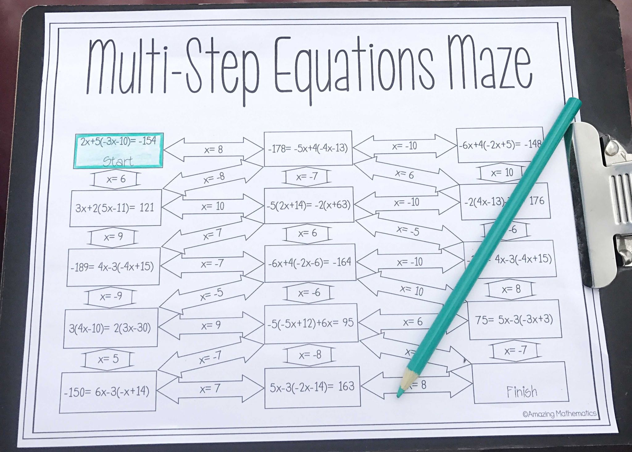 Solving Two Step Equations Worksheet Answer Key with 75 Best solving Equations Images On Pinterest