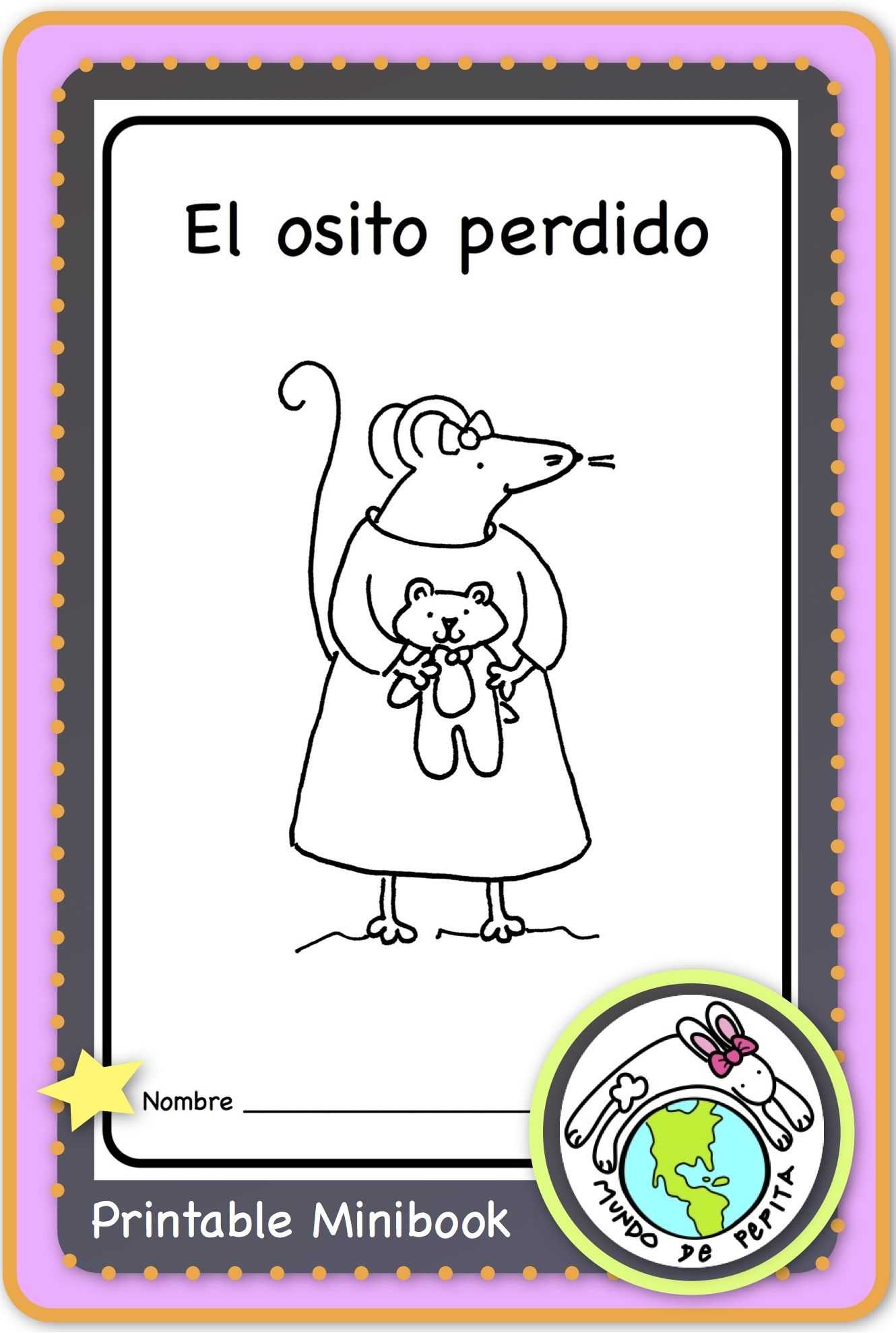 Spanish Lesson Worksheets with El Osito Perdido Printable Spanish Minibook House Vocab La Casa