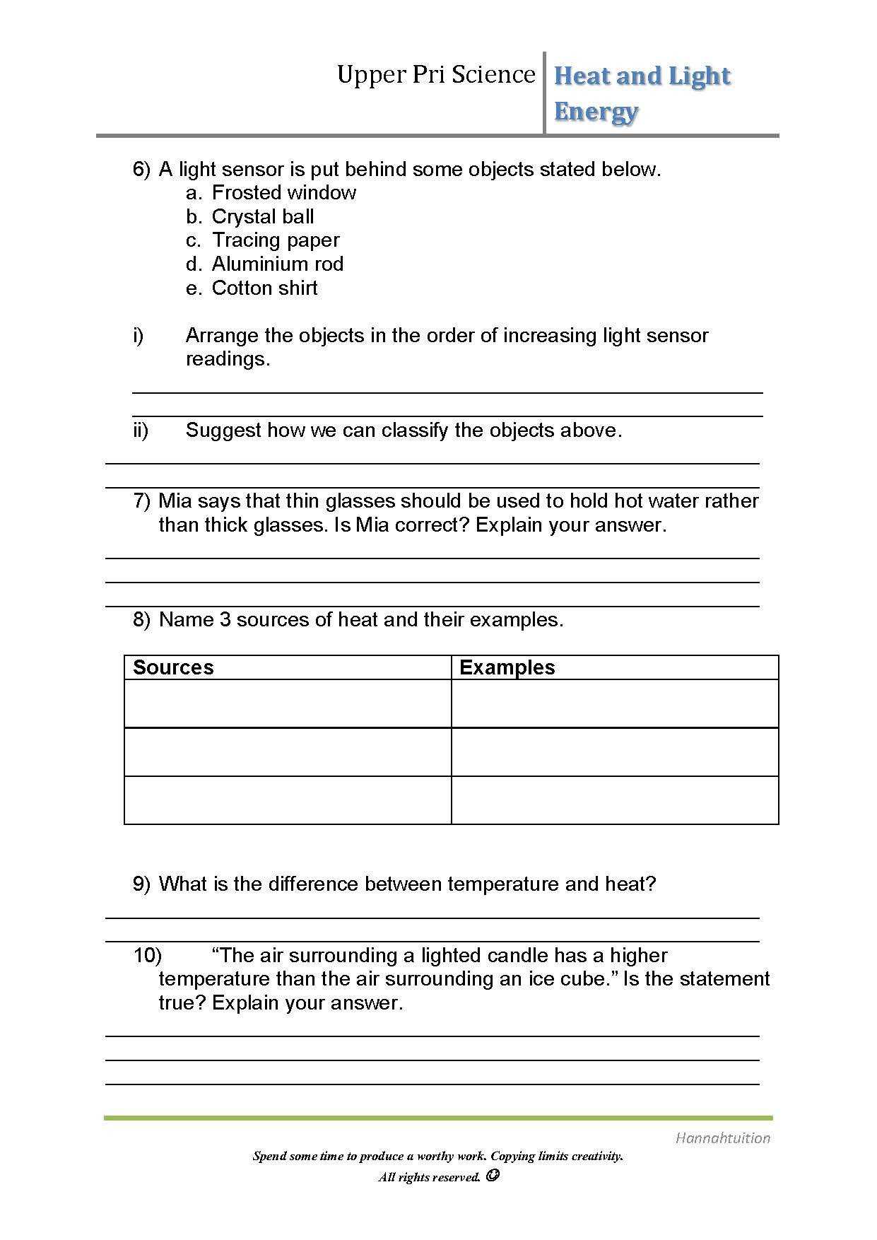 Specific Heat Calculations Worksheet with Chemistry Specific Heat Worksheet Worksheet for Kids In English