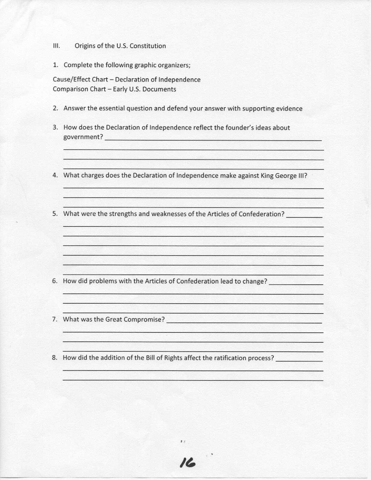 Speech In the Virginia Convention Worksheet Answers as Well as Ratifying the Constitution Worksheet Answers Worksheet for