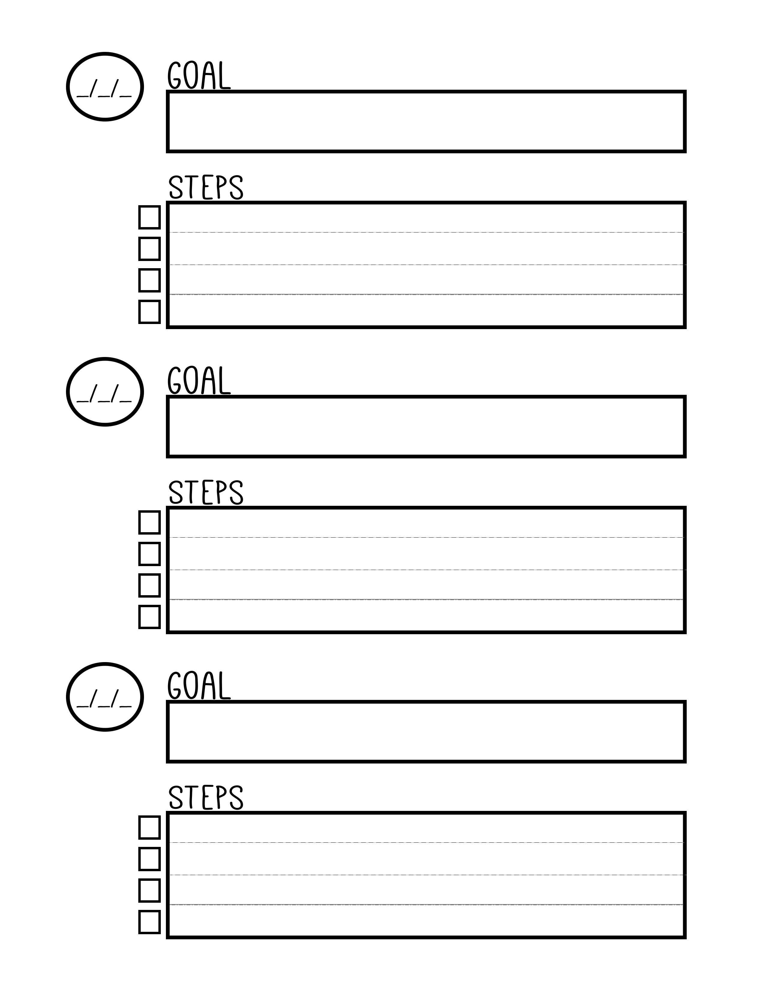 Staying On Task Worksheets or Free Printable Goal Setting Planner Worksheet