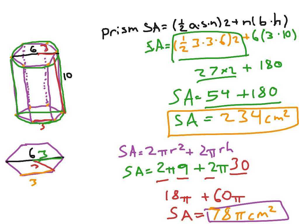 Surface area Of Prisms and Cylinders Worksheet and Surface area Cylinders and Prisms Worksheet Work