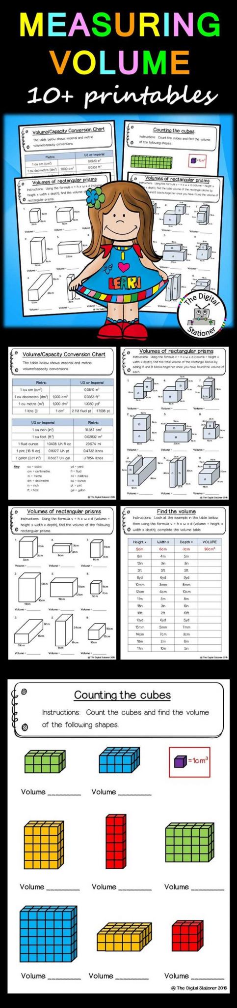 Surface area Of Prisms and Cylinders Worksheet Answers together with 55 Best My Tpt Maths Resources Images On Pinterest