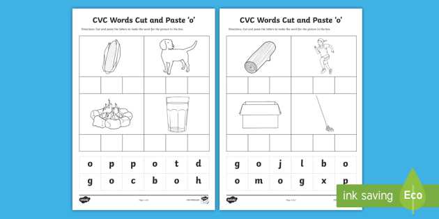 Survival Signs Worksheets with Cvc Words Cut and Paste Worksheets O Cvc Worksheets Cvc Words
