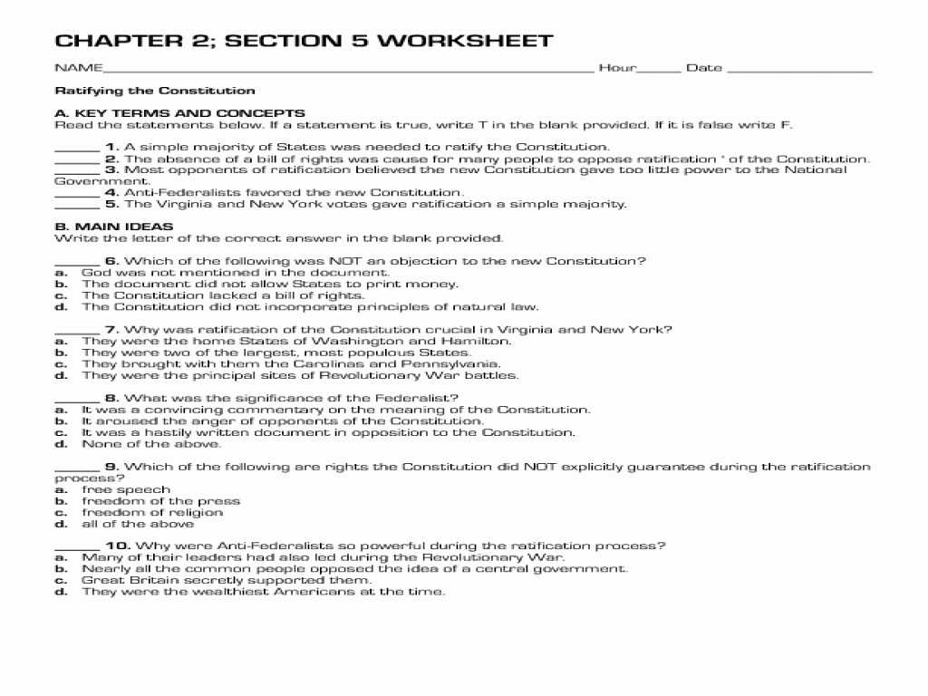 The Constitutional Convention Worksheet Also Analysis the Constitution Worksheet Answers Worksheet Res