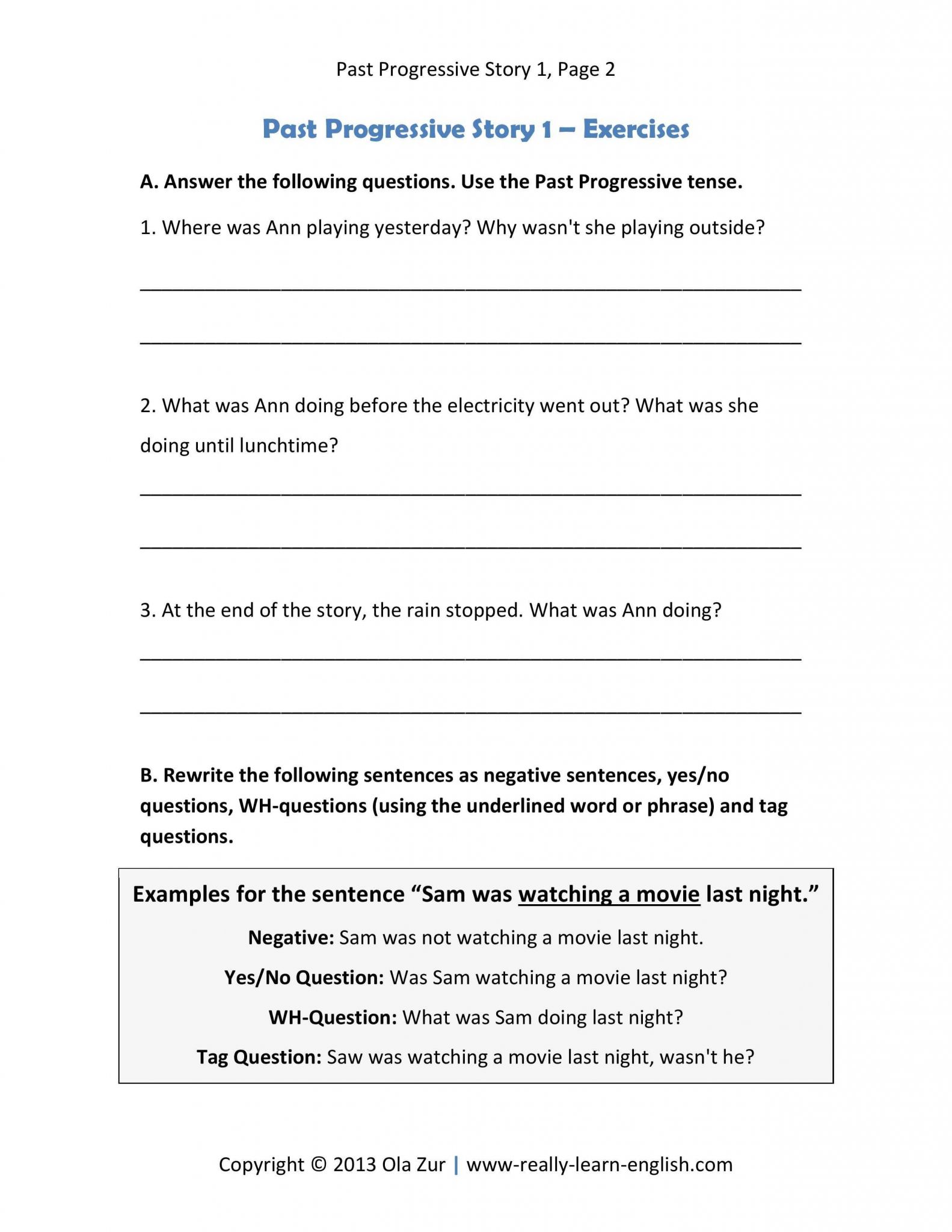 The Gender Of Nouns Spanish Worksheet Answers together with Printable Story and Worksheet to Practice the English Past