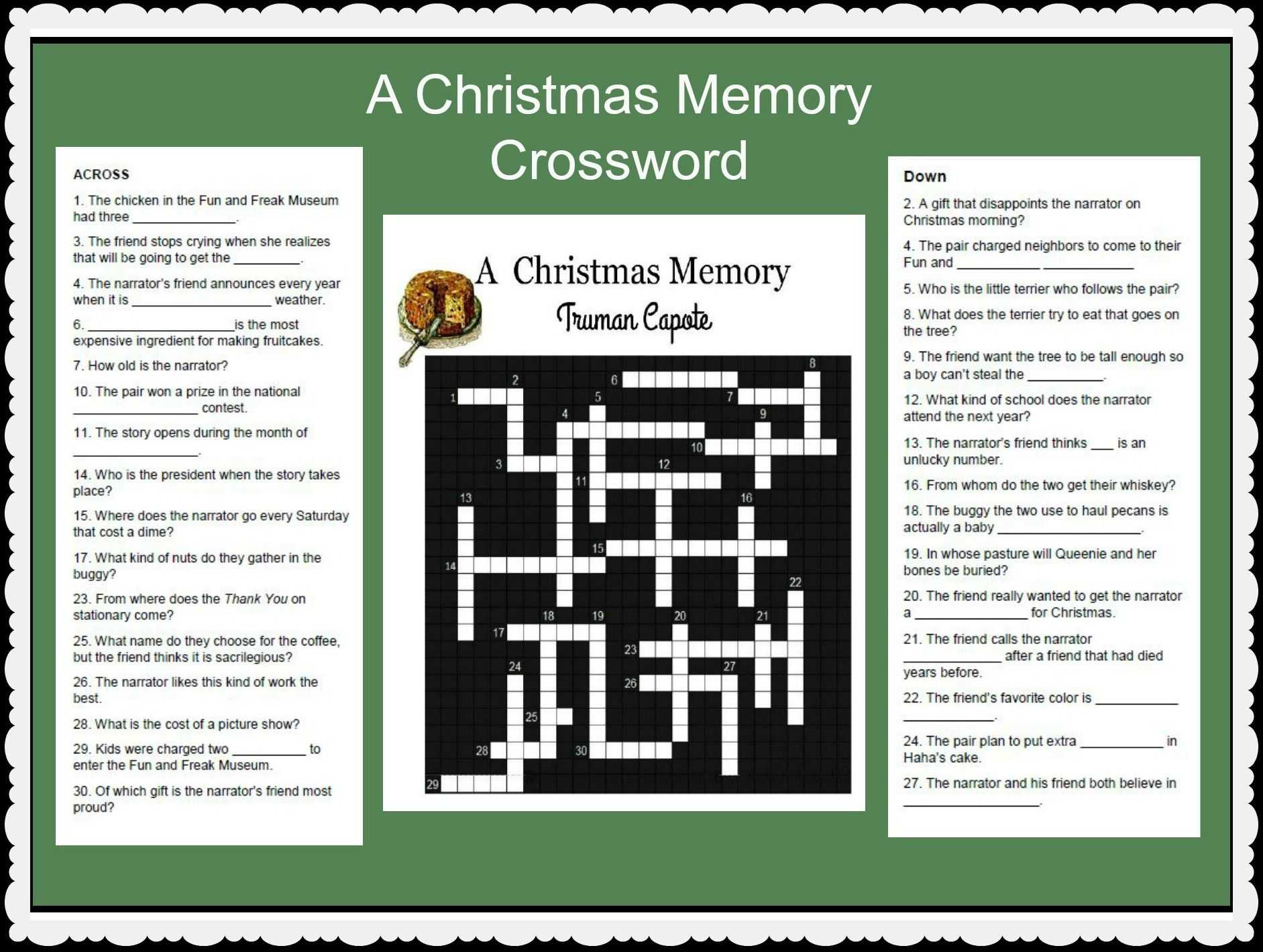 The Gift Of the Magi Worksheet Answer Also A Christmas Memory by Truman Capote A Lesson Activity to Review