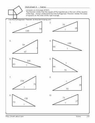 The Pythagorean theorem Worksheet Answers or Worksheets 50 Unique Pythagorean theorem Worksheet High Resolution
