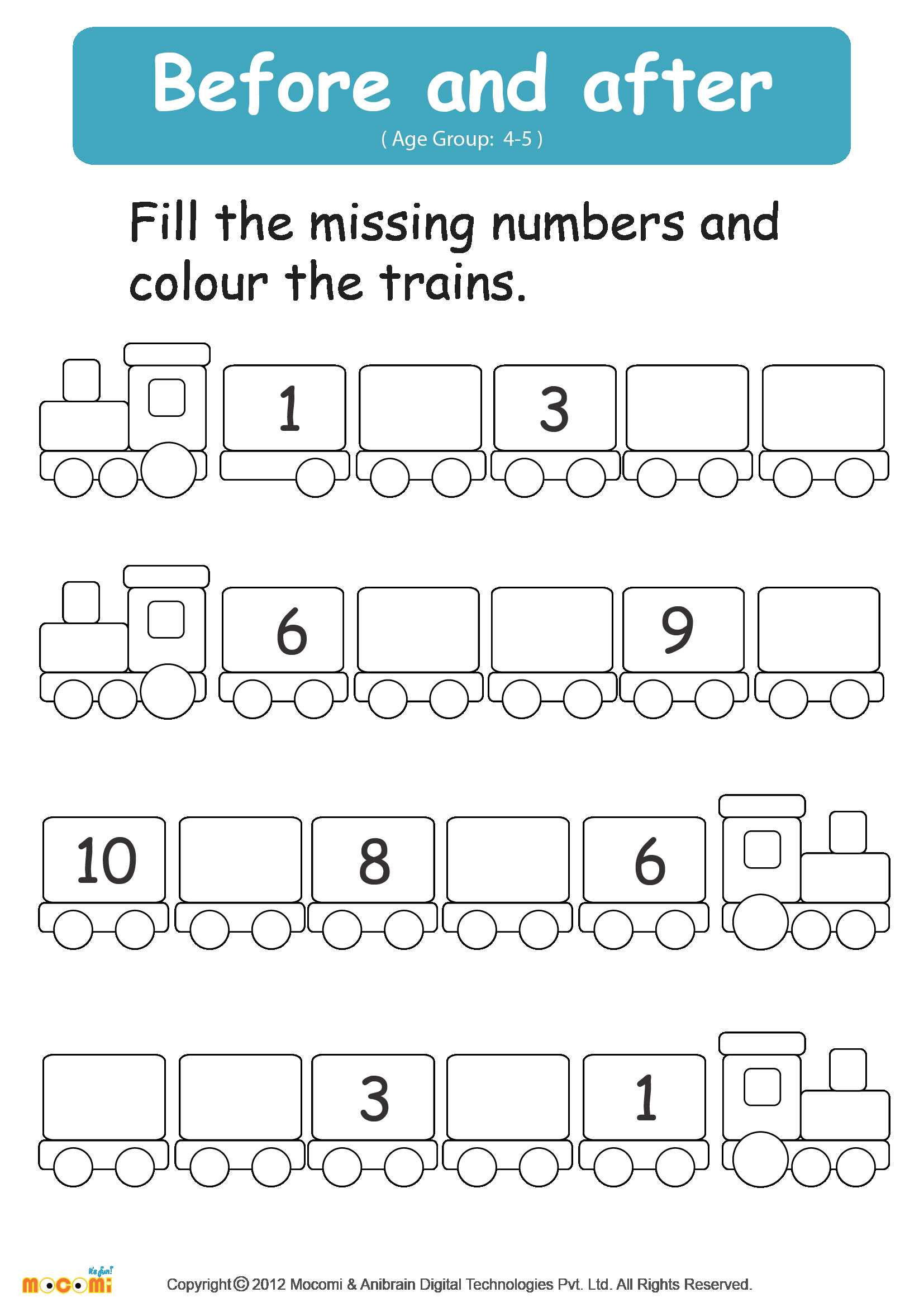 Theme Worksheet 4 Also before and after Numbers Worksheet Math for Kids
