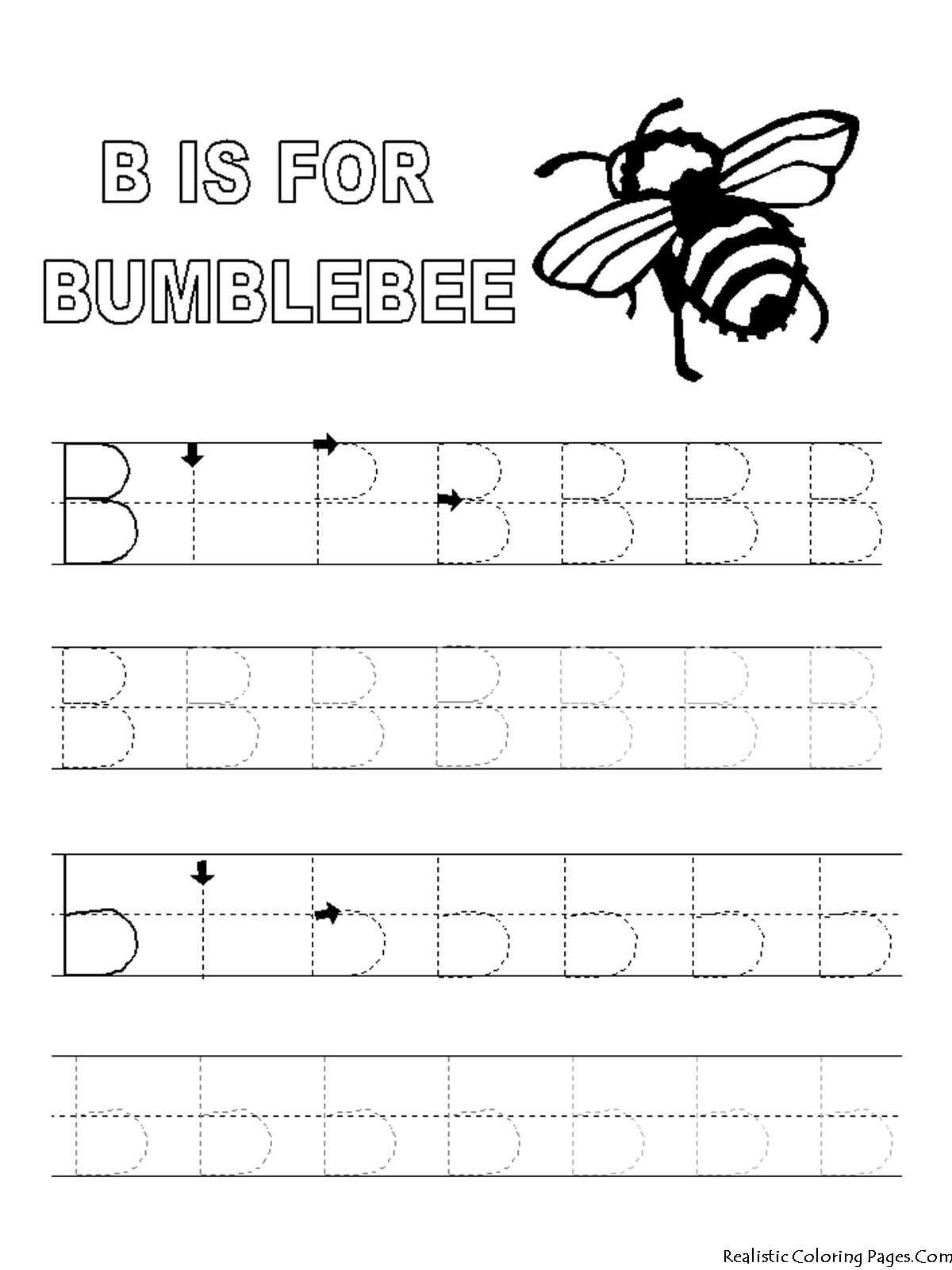 Traceable Name Worksheets as Well as Alphabet Tracer Pages B for Bumblebee Coloring Pages
