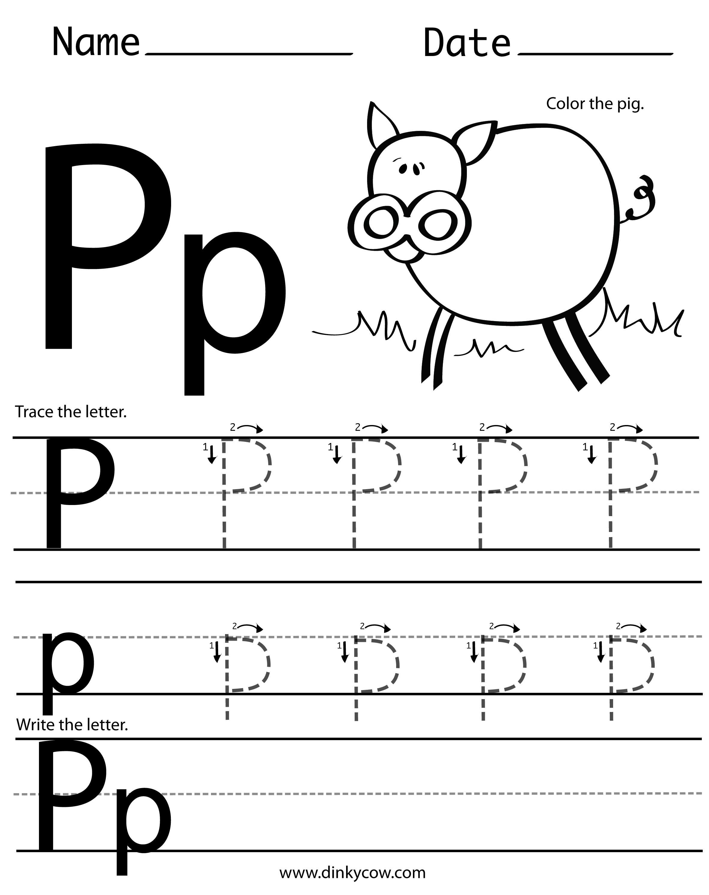 Traceable Name Worksheets or Beautiful Letter P Your Template Collection