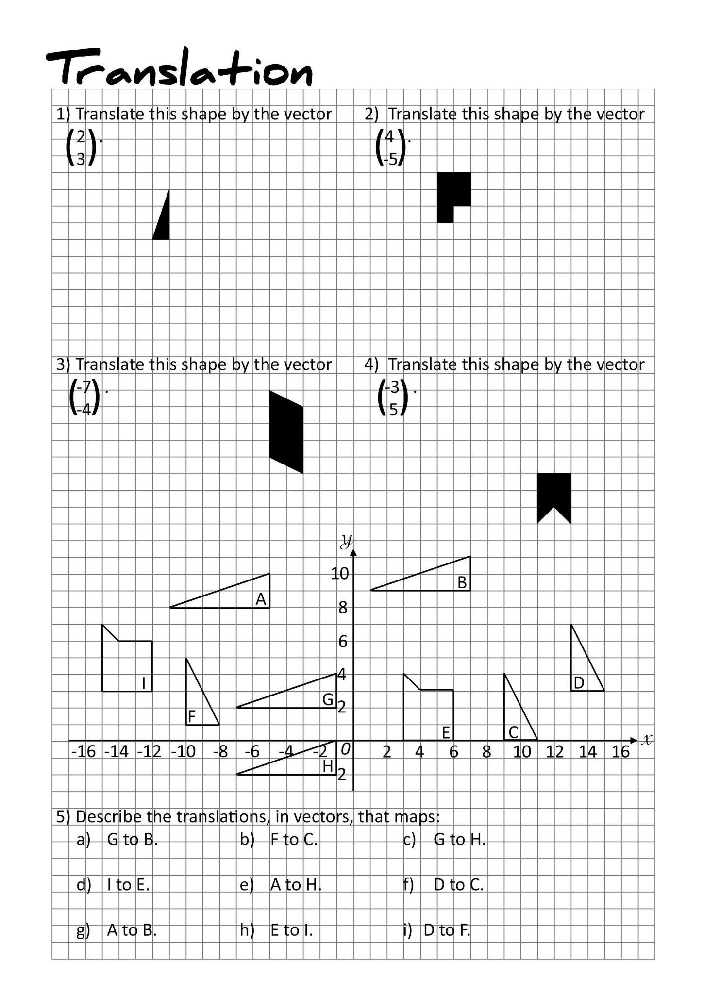 Translation Rotation Reflection Worksheet Answers as Well as Translating Shapes Worksheet Year 6 Image Collections Worksheet