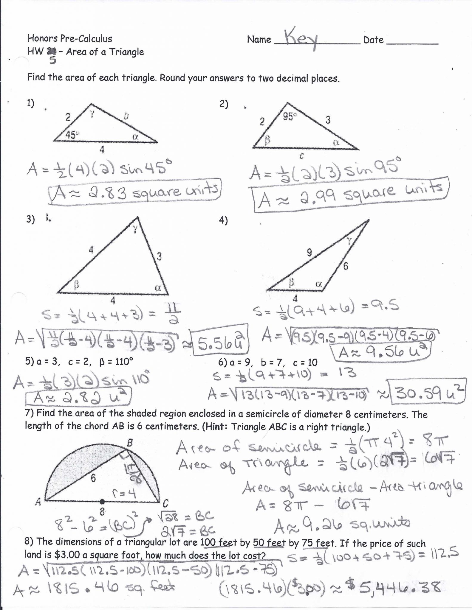 Triangle Angle Sum Worksheet Answer Key Along with Worksheet Trigonometric Ratios sohcahtoa Answer Key Elegant 188 Best