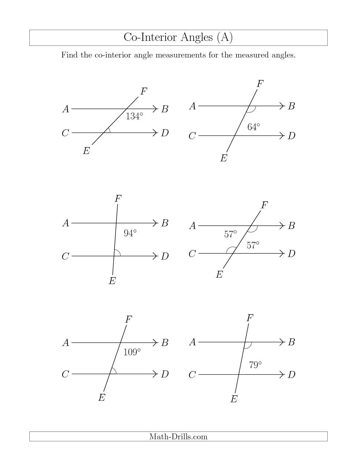 Triangle Angle Sum Worksheet Answer Key with Geometry Math Worksheets for High School