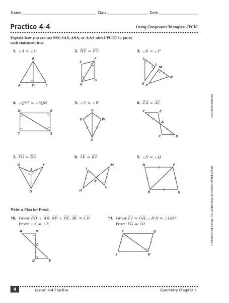 Triangle Congruence Proofs Worksheet Answers together with Congruent Triangles Worksheet Grade 9 Kidz Activities
