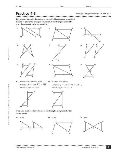 Triangle Congruence Worksheet 2 Answer Key Also Congruent Triangles Worksheet Chapter 4 Kidz Activities