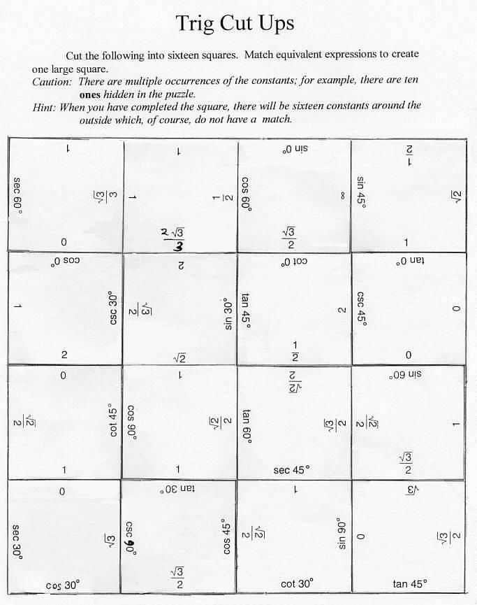 Trigonometry Worksheets with Answers or Worksheets 45 Best Trigonometry Worksheets High Definition