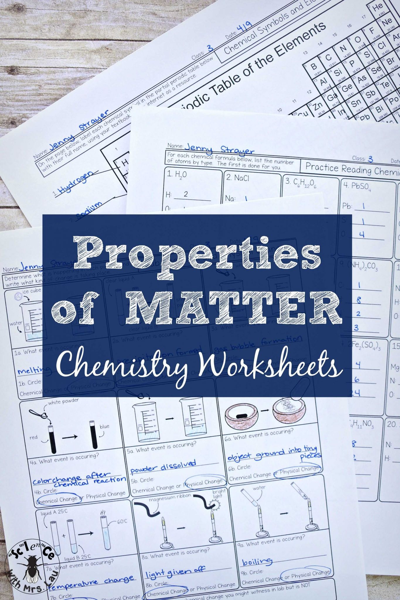 Types Of Chemical Bonds Worksheet as Well as Properties Of Matter Chemistry Homework Pages