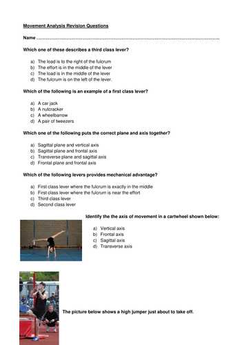 Types Of Levers Worksheet Answers as Well as Gcse Pe Levers and Movement by Helen tonks Teaching Resources Tes